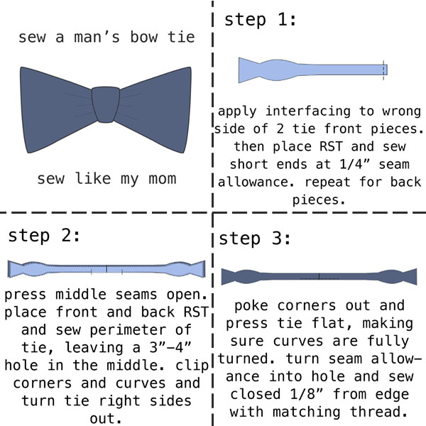 Printable Mens Bow Tie Pattern