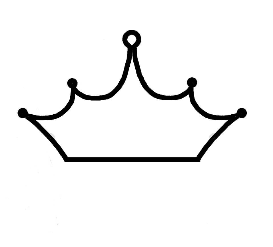 Images For  Princess Crown Sketch Black And White