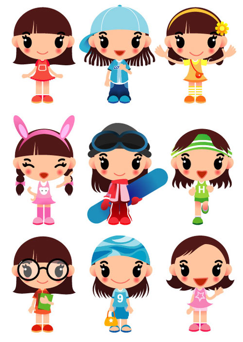 Free Cartoon Little Girls, Download Free Cartoon Little Girls png images,  Free ClipArts on Clipart Library