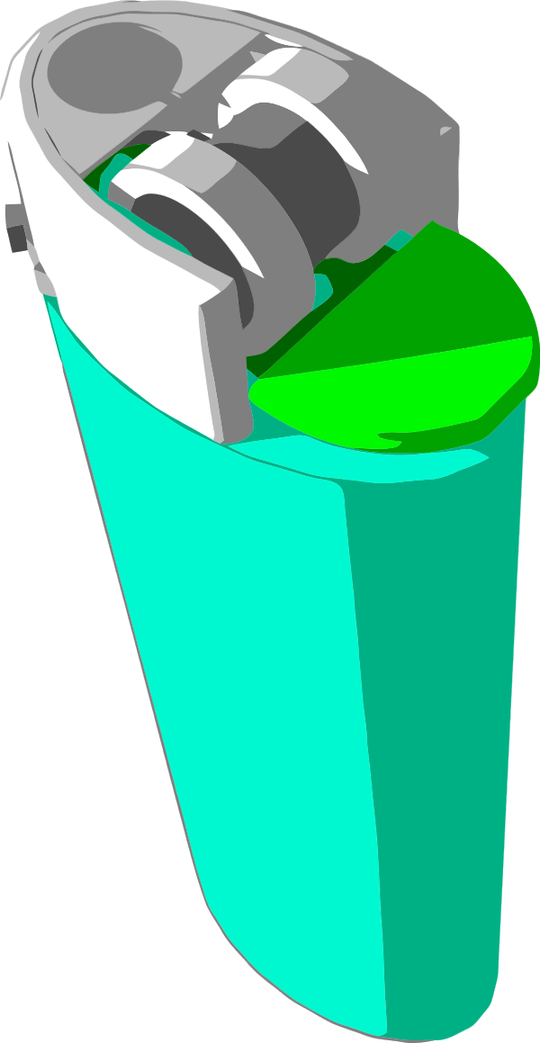 yellow lighter - vector Clip Art