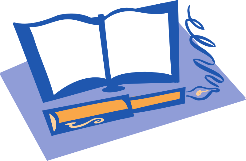 Clipart - Book and Pen