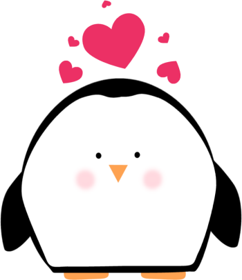 Penguin Valentine Hearts Clip Art - Penguin Valentine Hearts Image