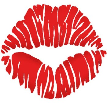 FREE KISS! {REALISTIC RED LIP PRINT CLIP ART-VALENTINE