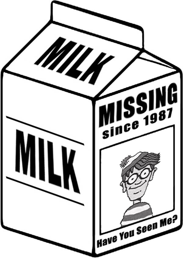MILK CARTON Colouring Pages