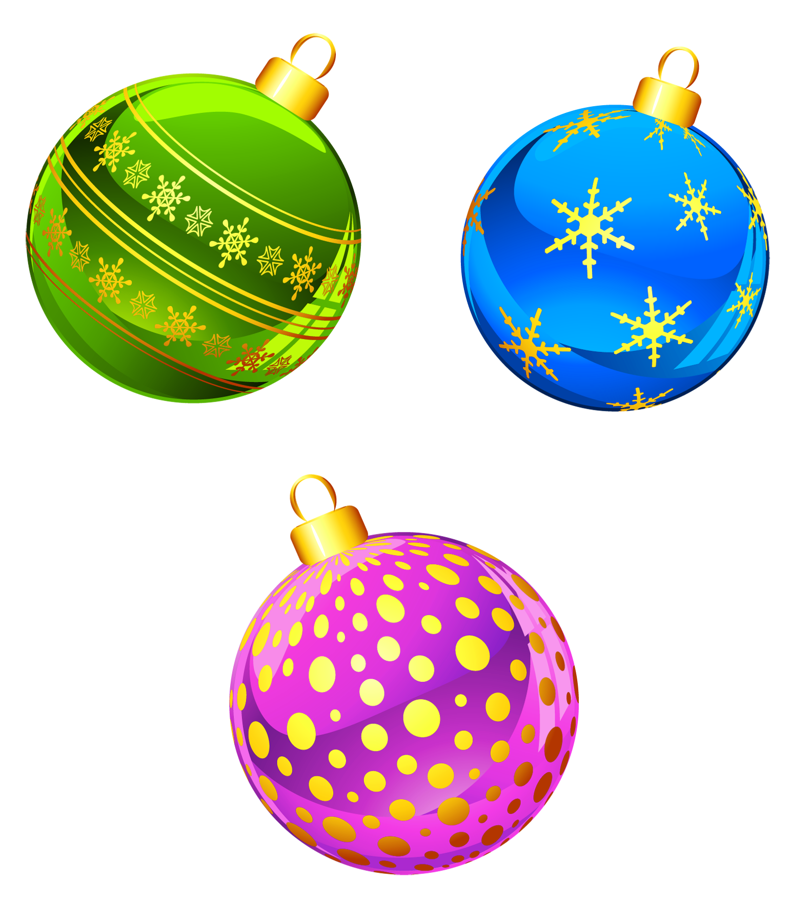 Transparent Christmas Ornaments Clipart