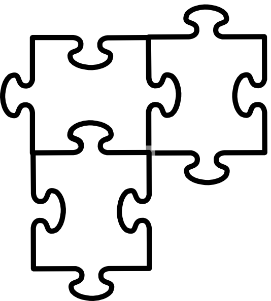 Puzzle Pieces Connected Clip Art at Clipart library - vector clip art 