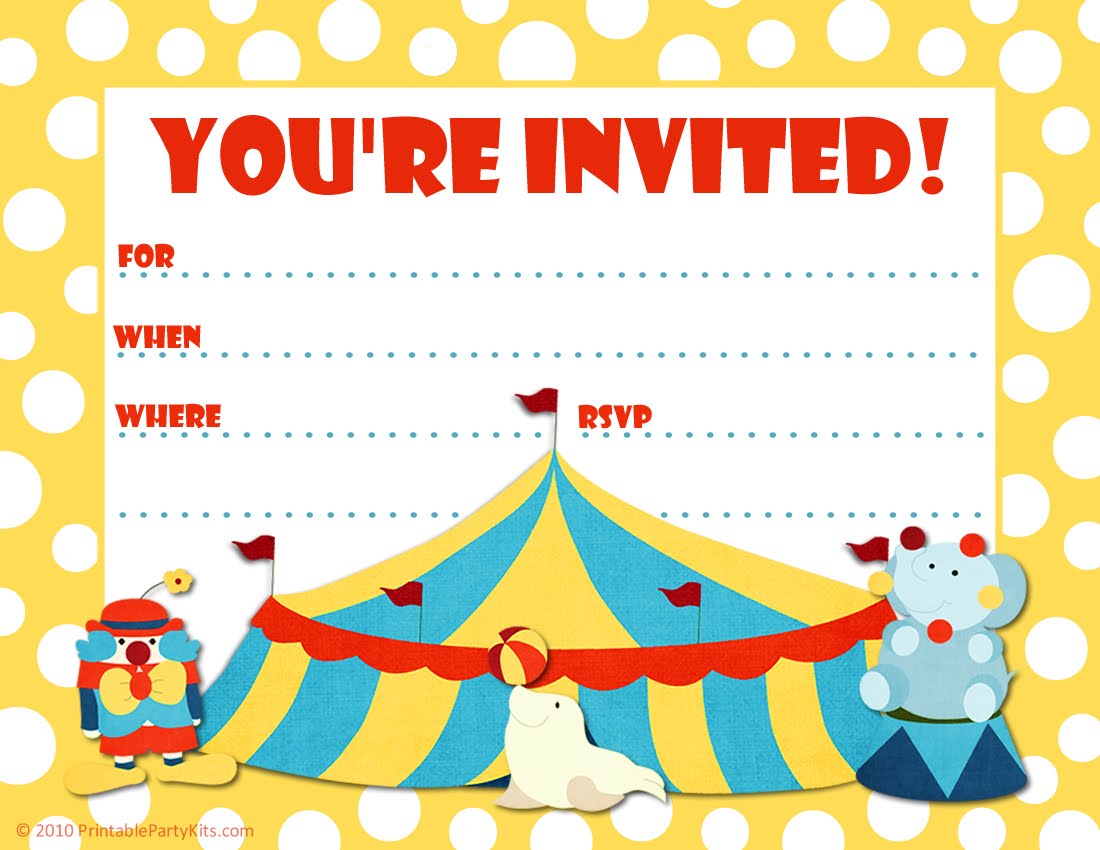 kids carnival invitation