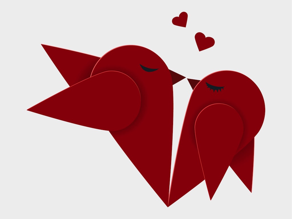 Love Birds Graphic - Clipart library