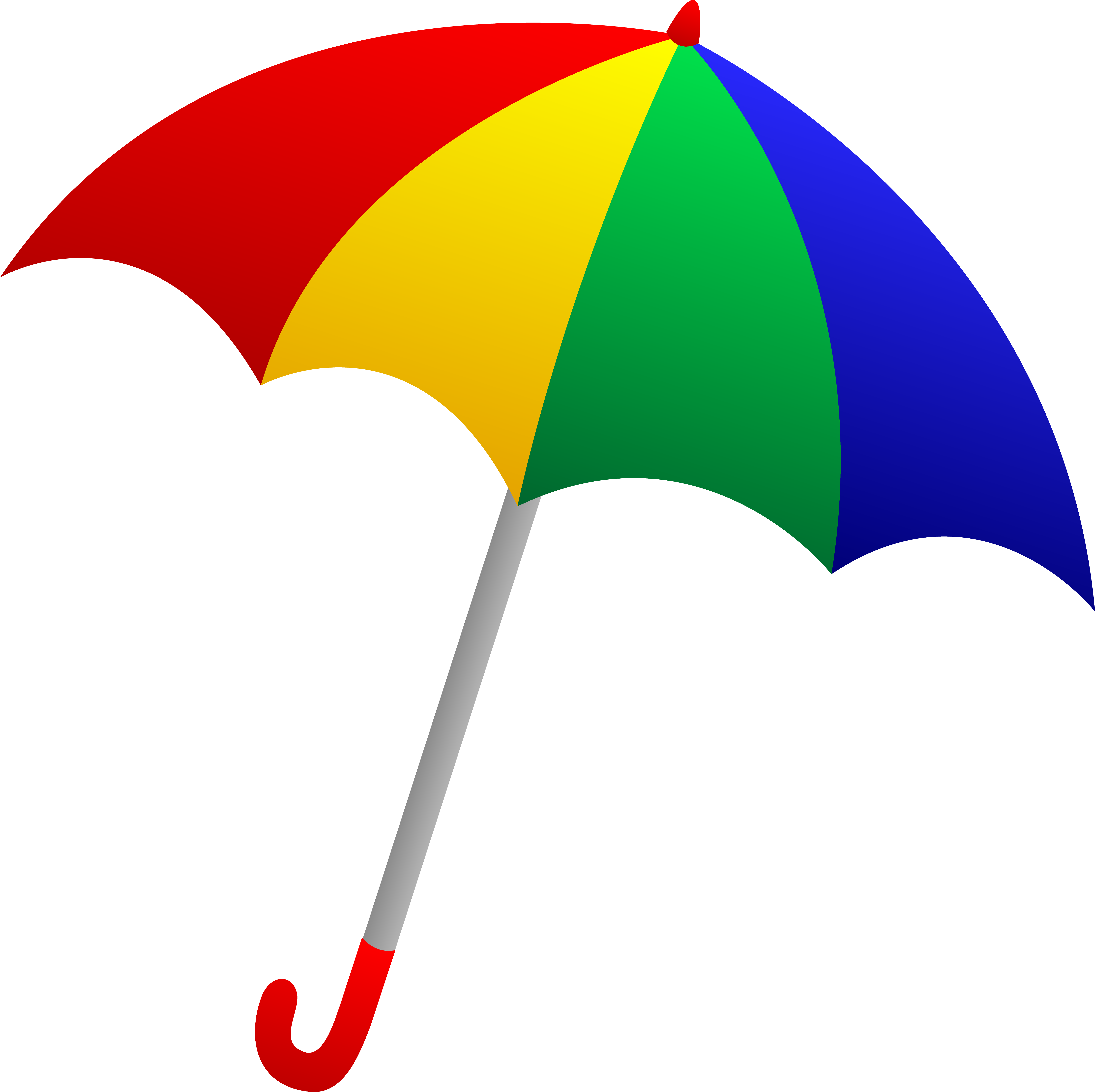 Colorful Rain Umbrella - Free Clip Art