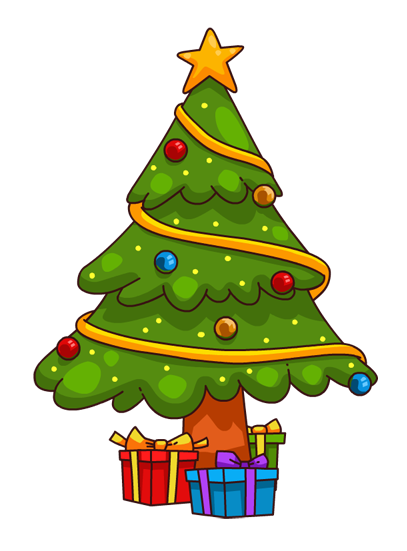 animated christmas tree with presents