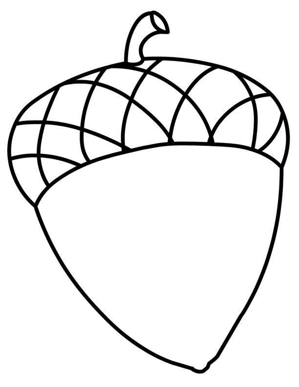 free black and white acorn clip art - photo #41