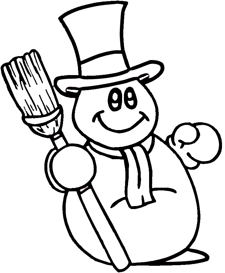 Animations A 2 Z - Coloring pages of snow and snowmen