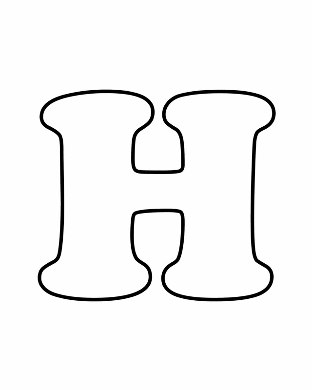 Large Printable Letter W