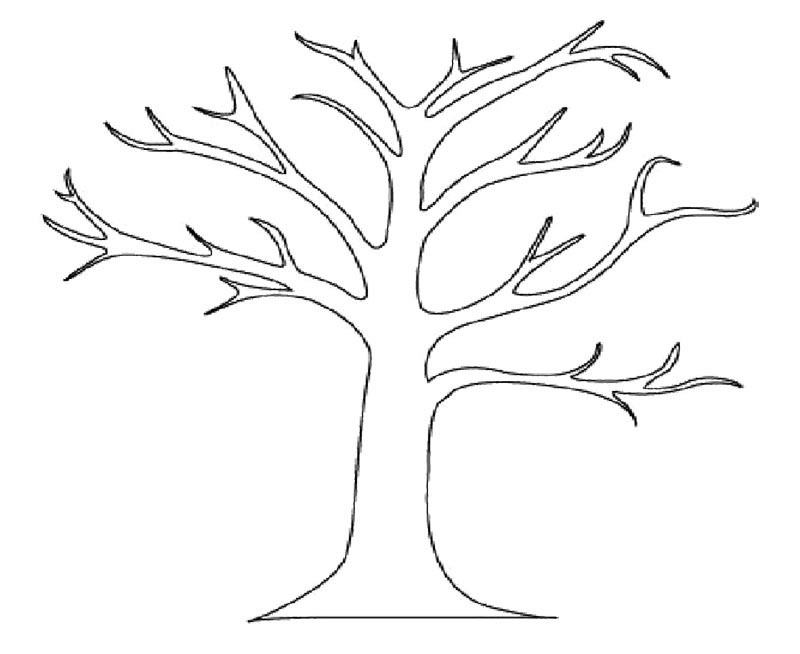 Free Leafless Tree Outline Printable, Download Free Leafless Tree