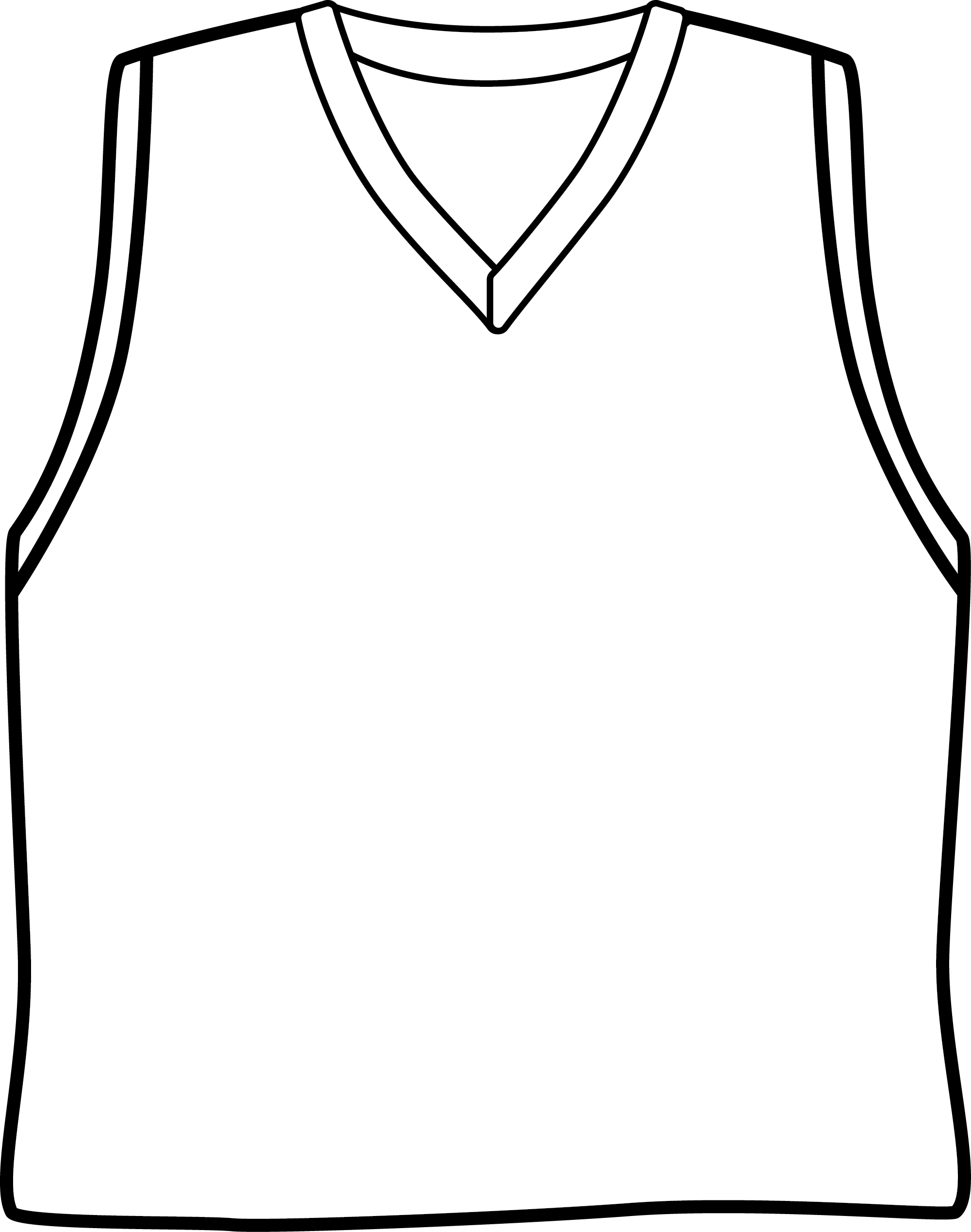 Blank Basketball Jersey Template - Clipart library - Clipart library