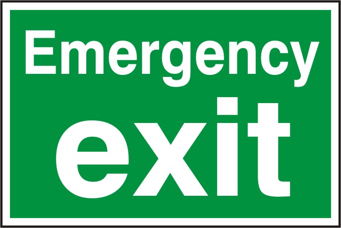 clipart fire exit sign - photo #44
