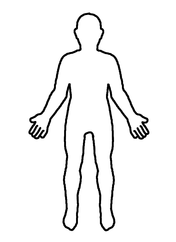 Blank Human Body Template - Clipart library
