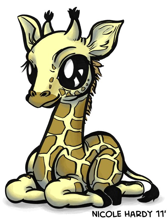 drawing of a baby giraffe - Clip Art Library