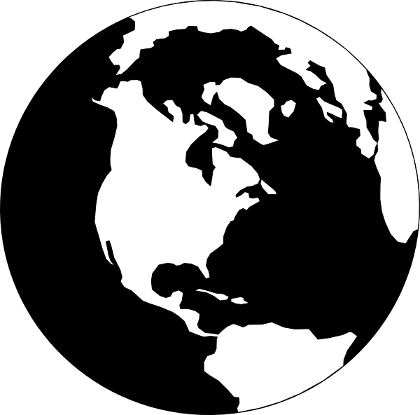 World Clipart Black And White - Gallery