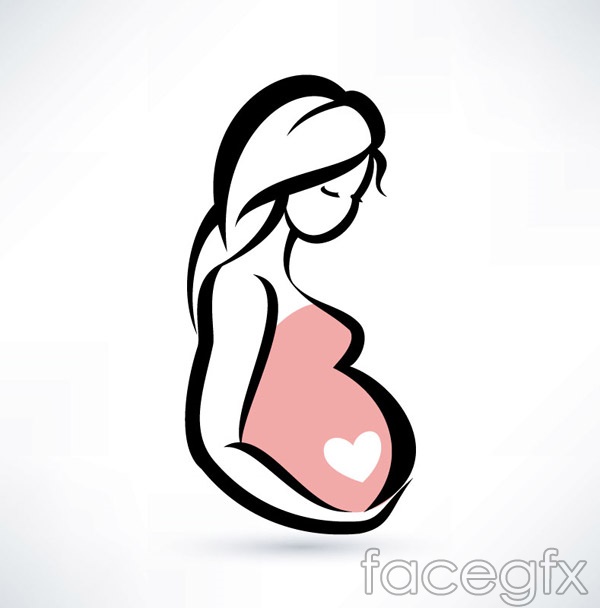 easy to draw pregnant woman - Clip Art Library