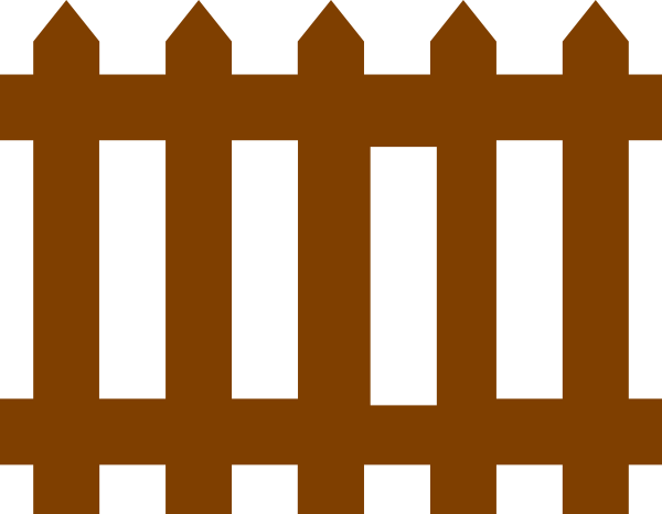 Brown Fence clip art - vector clip art online, royalty free 