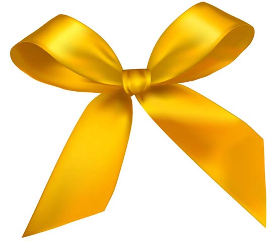 yellow bow clipart - photo #26
