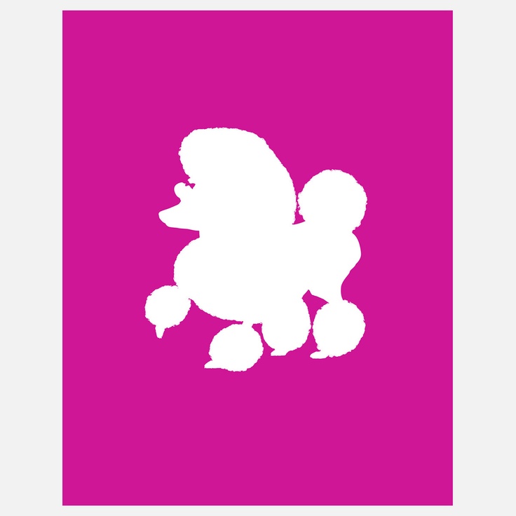 Poodle Silhouette Magenta