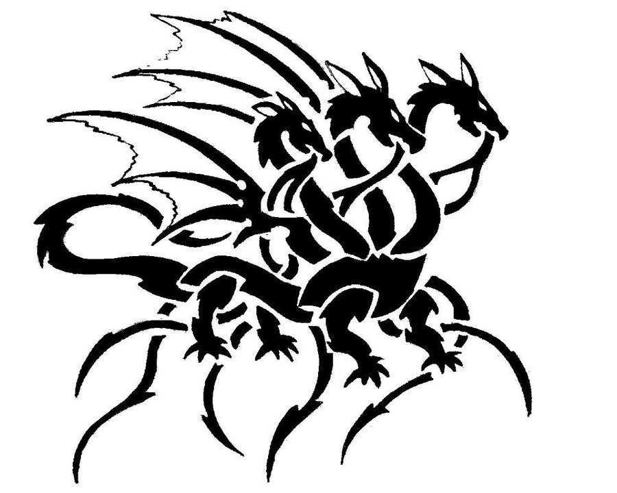 Black  White Dragon Tattoo Designs by Khomesclip | Redchn Design 