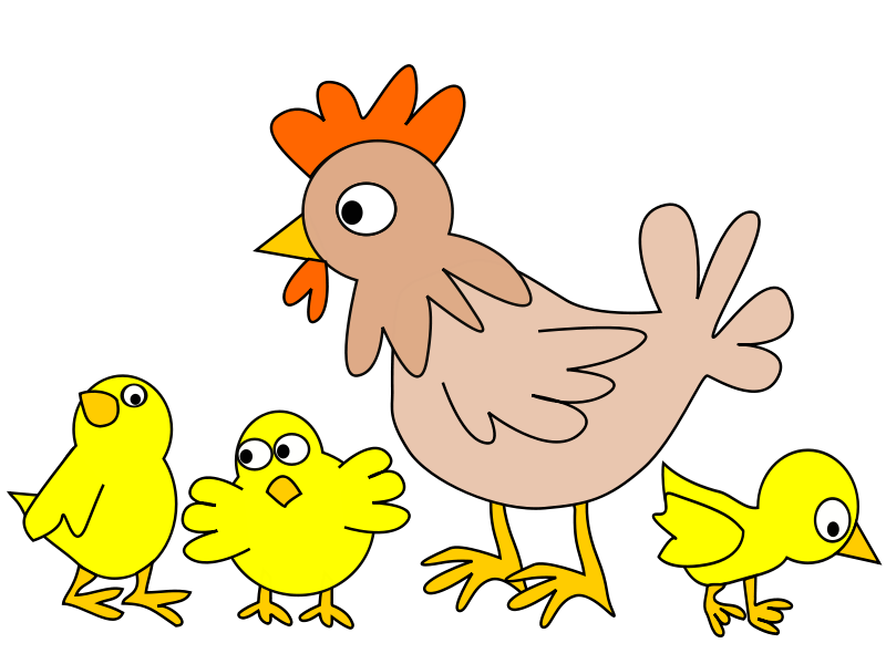 Gallery For  Hen And Chicks Clipart