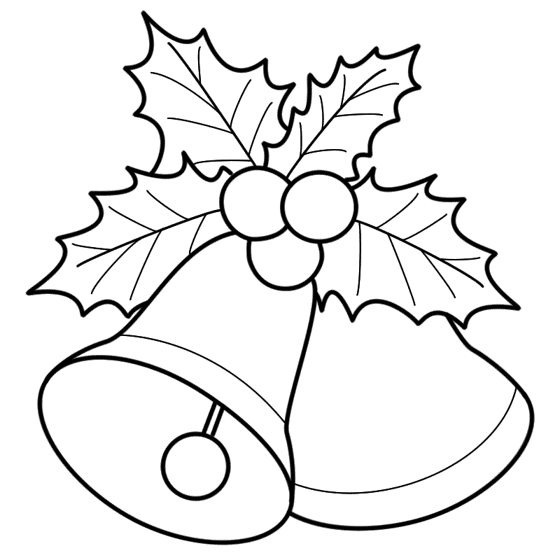 sleigh bell clipart black and white