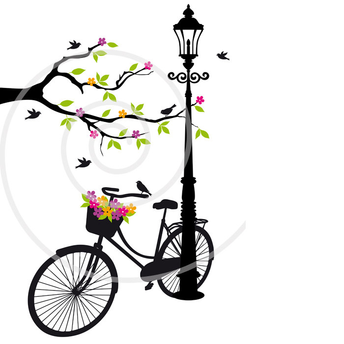 Popular items for bicycle clip art 