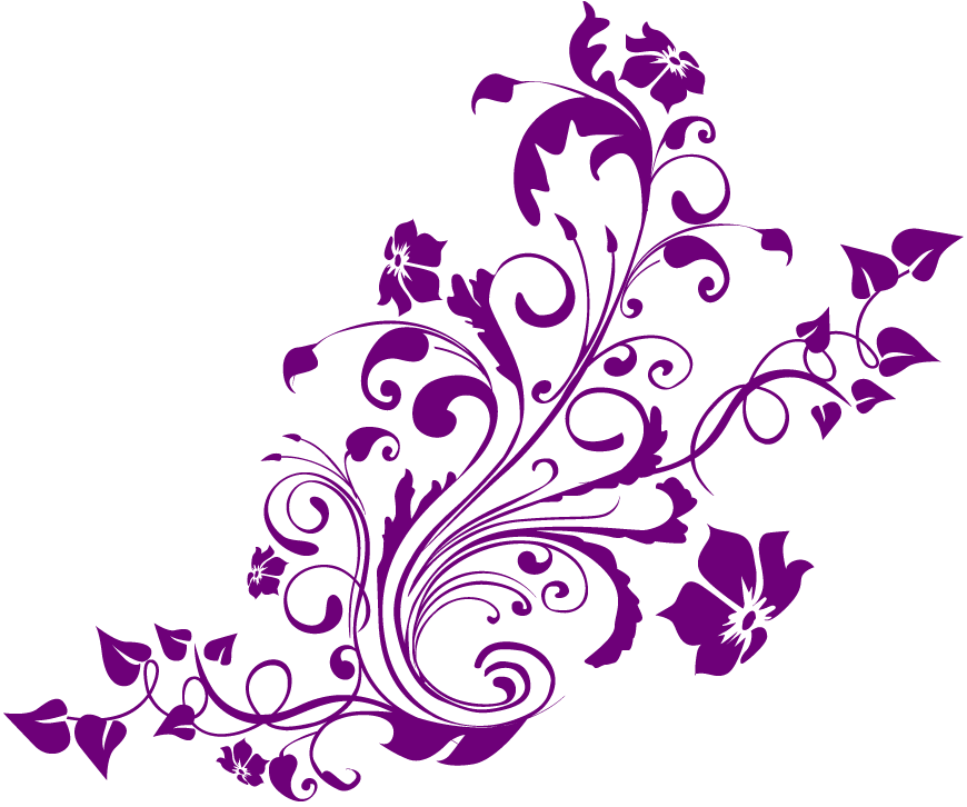 Purple Flower Border Clipart