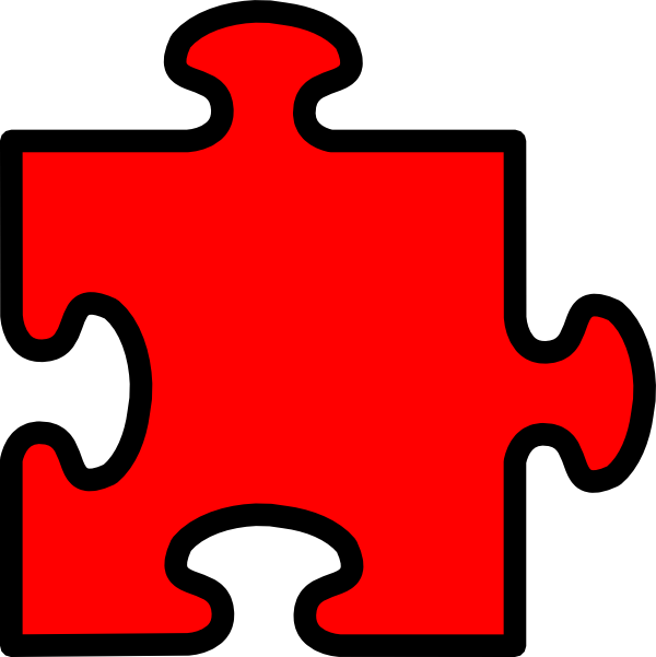 Red Puzzle Piece Clip Art at Clipart library - vector clip art online 