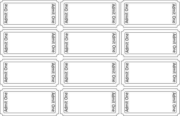 Printable Train Templates | Blank Tickets clip art - vector clip 