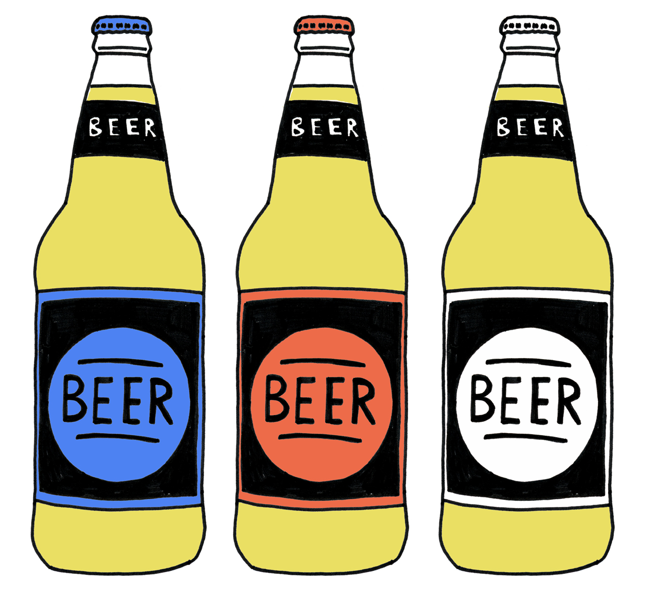 Beer and Cider bottle illustrations | || Analogue Forever ||
