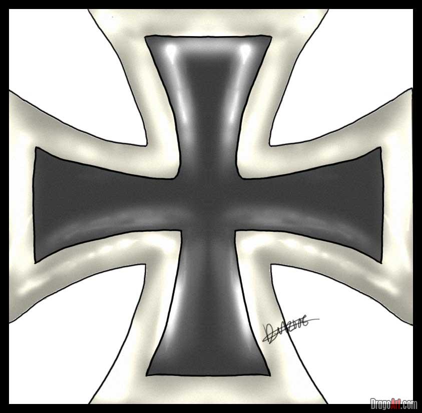 How To Draw An Iron Cross, Step by Step, Symbols, Pop Culture 