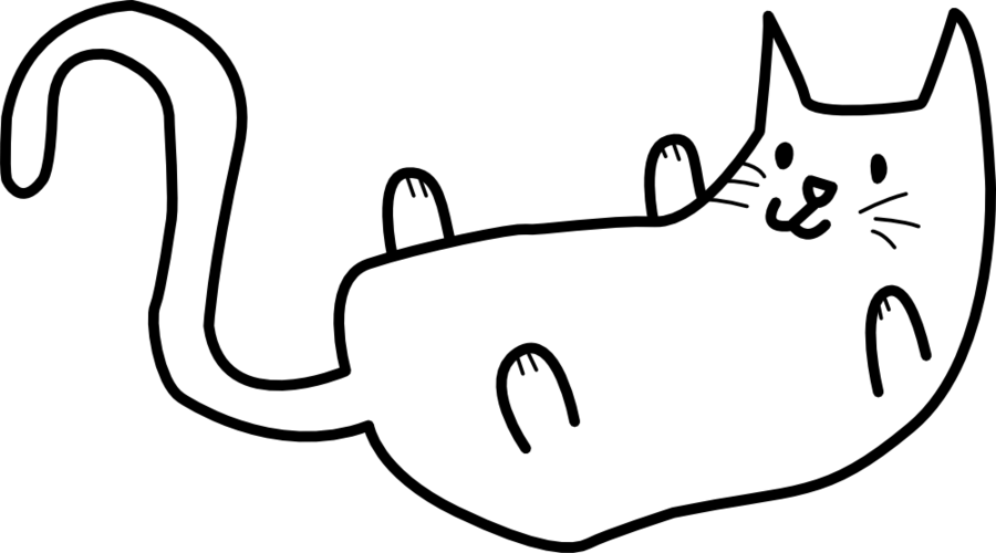 Cat Line Drawing - Clipart library