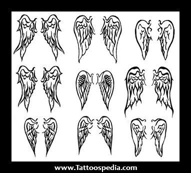 Tattoo On Back Angel Wings With Name Clip Art Library