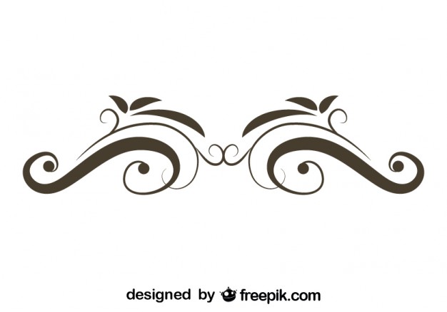 Retro Floral Swirl Stylish Design Vector | Free Vector Download In 