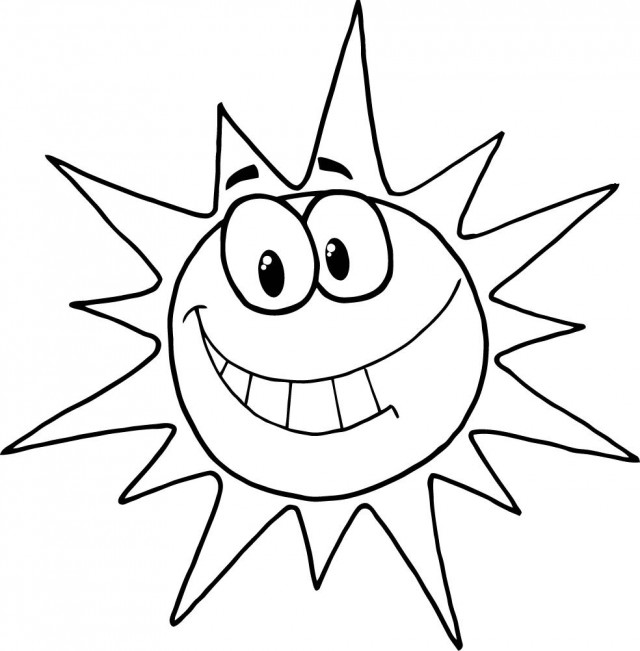 sun black and white - Clip Art Library