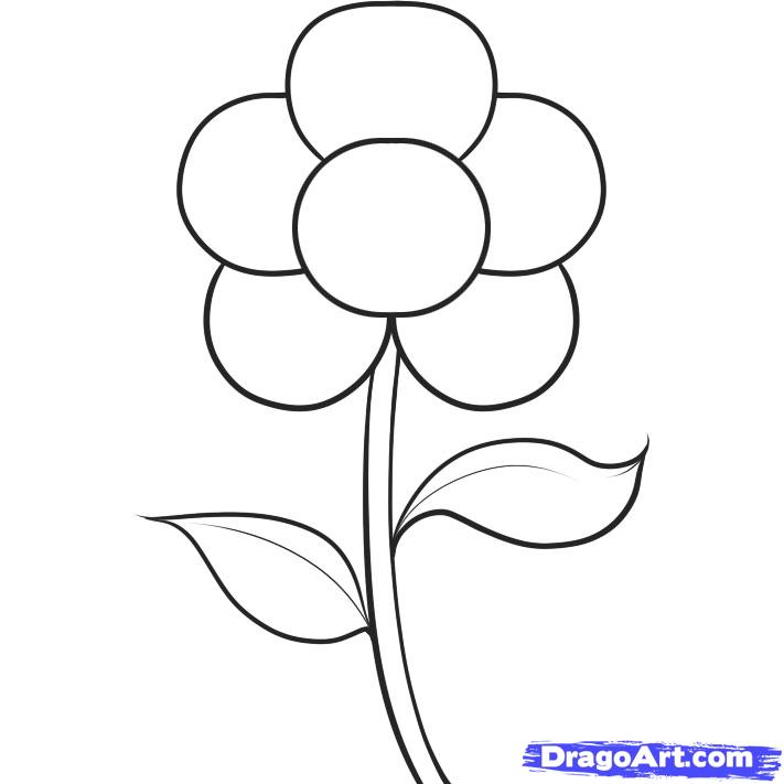 Free Easy Drawings Of Flowers, Download Free Easy Drawings Of Flowers