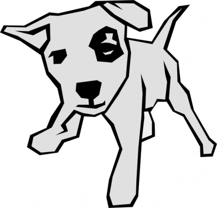 Simple Outline Drawn Drawing Dog Free Straight Dogs Lines Animal 