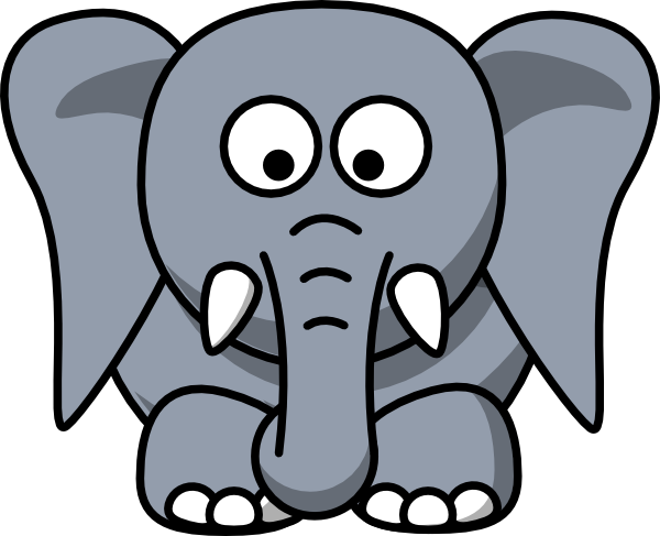 Cartoon Elephant clip art - vector clip art online, royalty free 