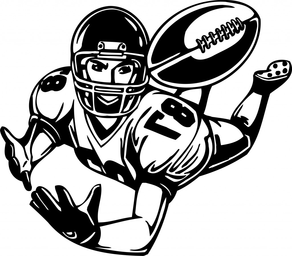 Football Player Clipart Black White | Clipart library - Free Clipart 