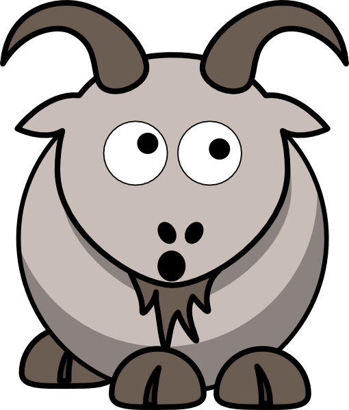 Suprised Goat clip art - vector clip art online, royalty free 