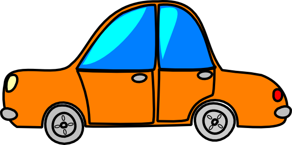 Car Orange Cartoon clip art - vector clip art online, royalty free 