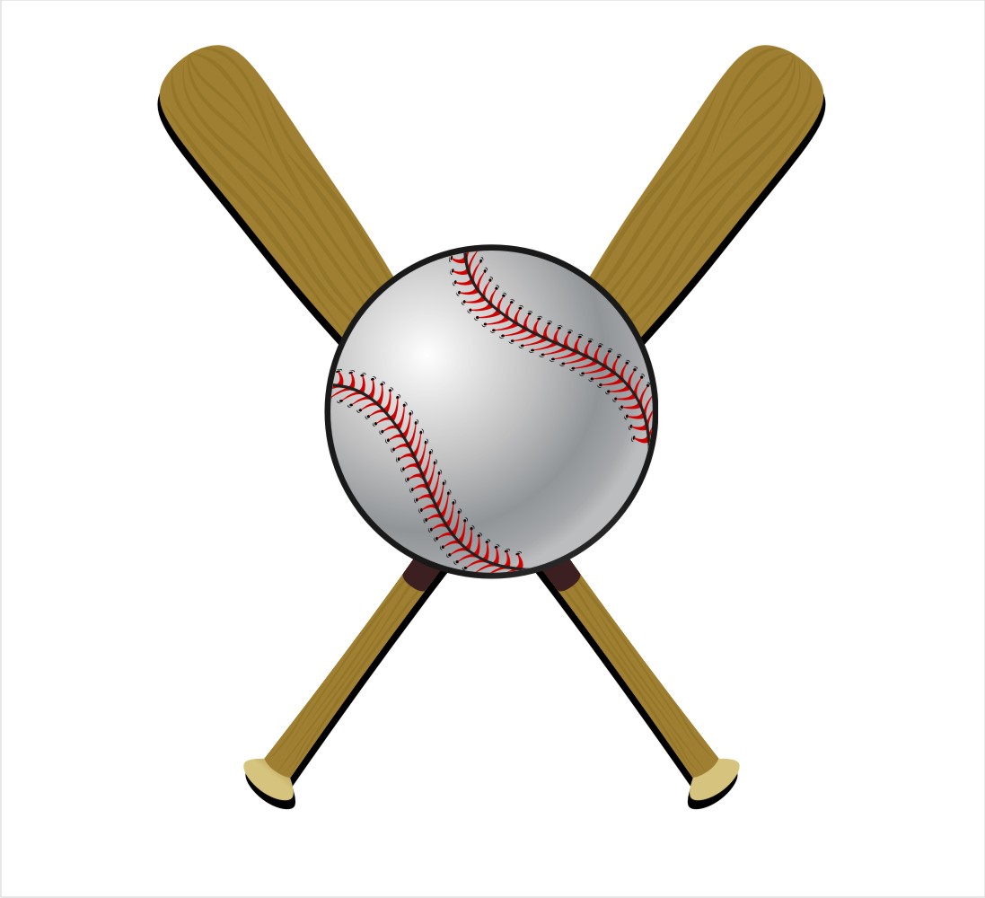 Baseball and Crossed Bat Decal - Powercall Emergency Sirens 