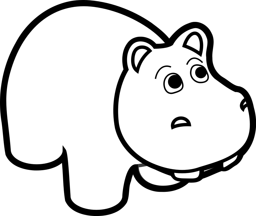 Sky Diver Hippo Clipart, vector clip art online, royalty free 