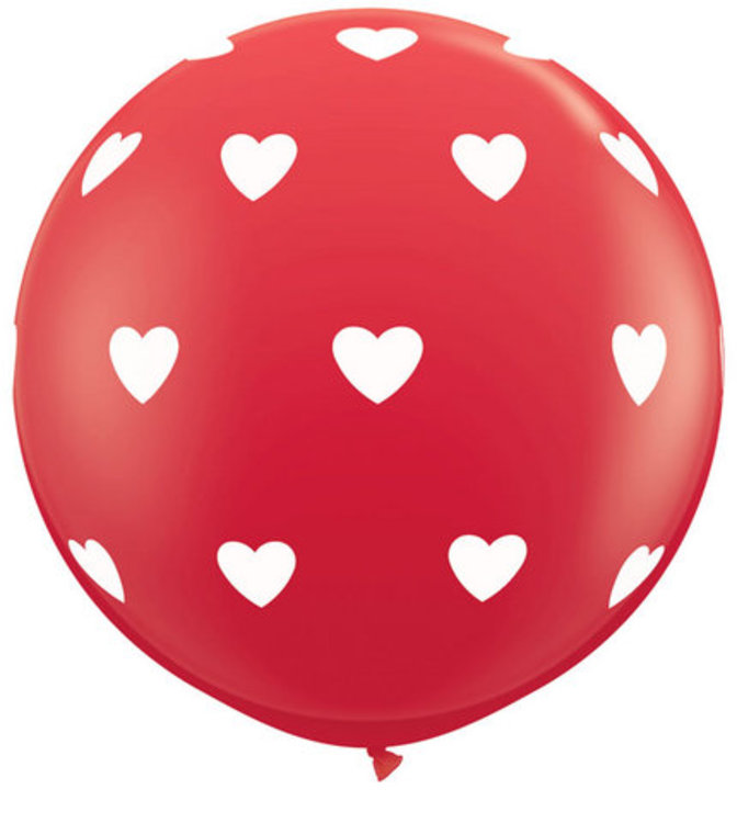 Qualatex Red Heart Giant 3ft Balloon
