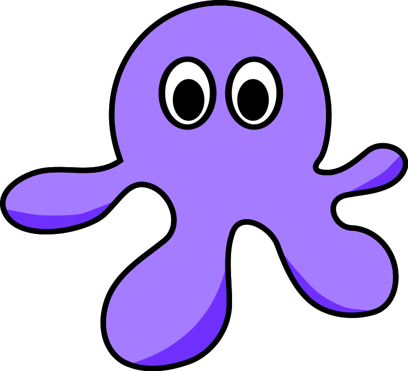 Cartoon octopus Free Vector 